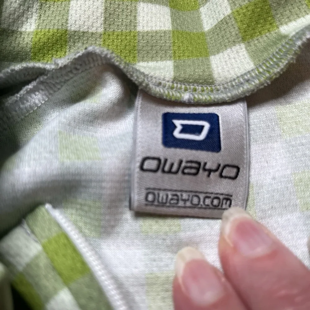 Owayo Germany Oktoberfest Ride cycling shirt jersey S Purple Green Plaid